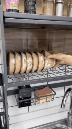 ESCURRIDOR DE PLATOS CON TAPA 2 PISOS